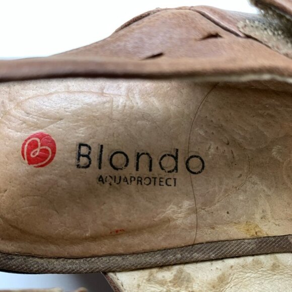 BLONDO Tan Leather Mary Jane Comfort Wedge  size 8 ½ - Picture 9 of 11